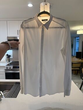 Dolce & Gabbana White Minimalist Button-Up Dress Shirt